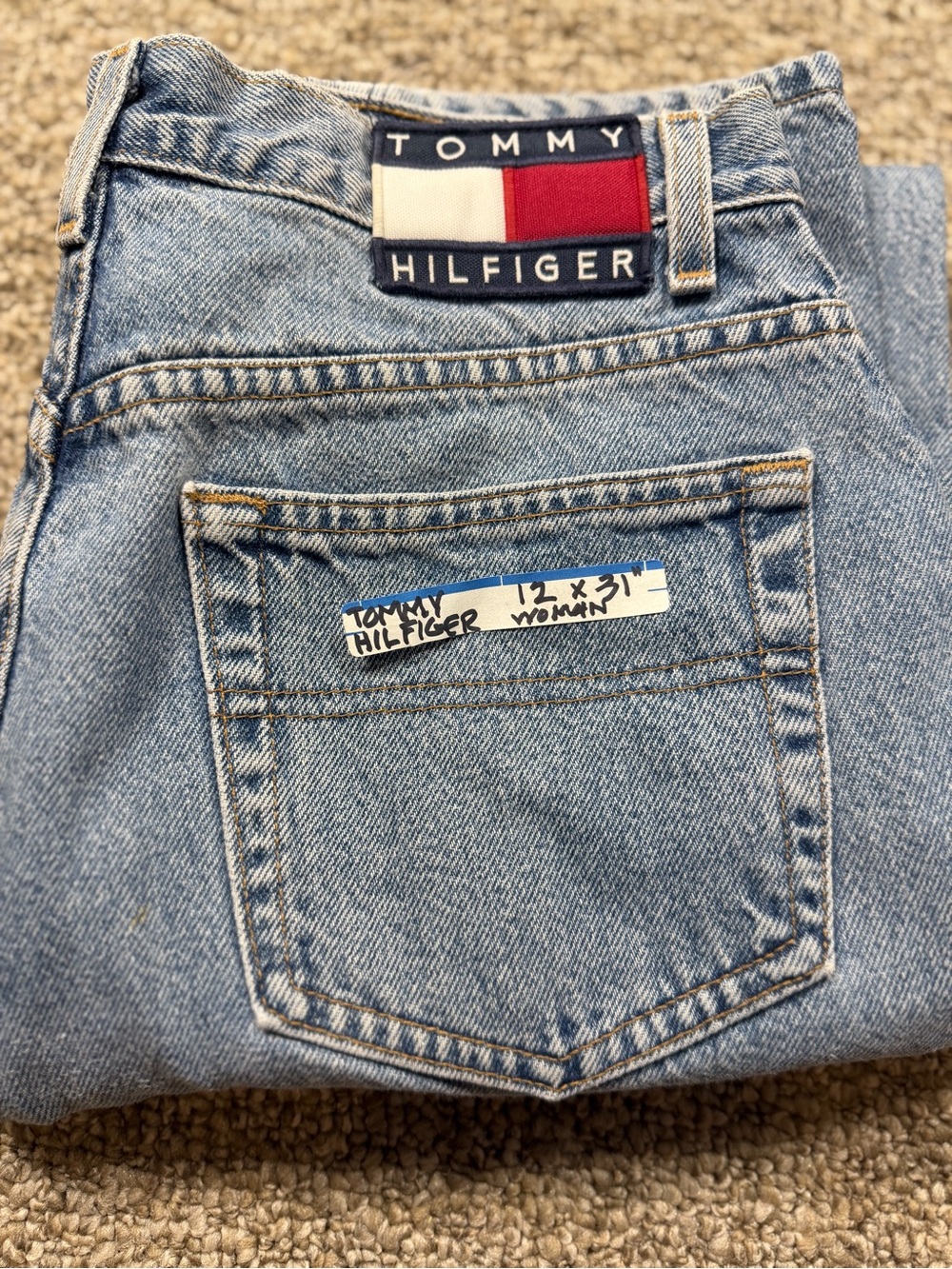 Vintage Tommy Hilfiger size 12  Light Blue Relaxed Denim Jeans